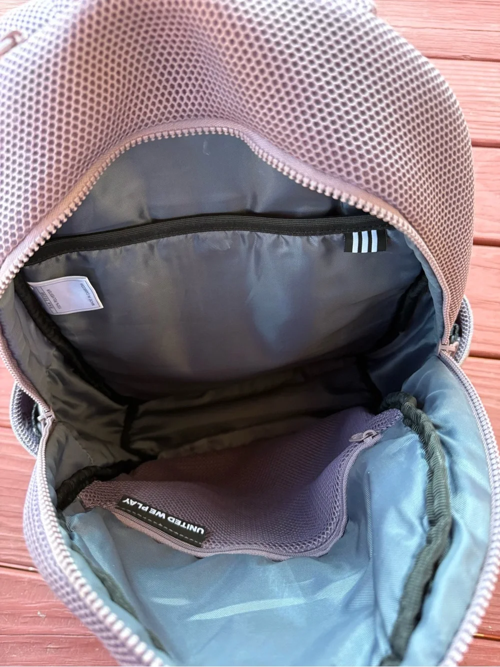 adidas Purple Mesh Compact Backpack - Picture 7 of 8